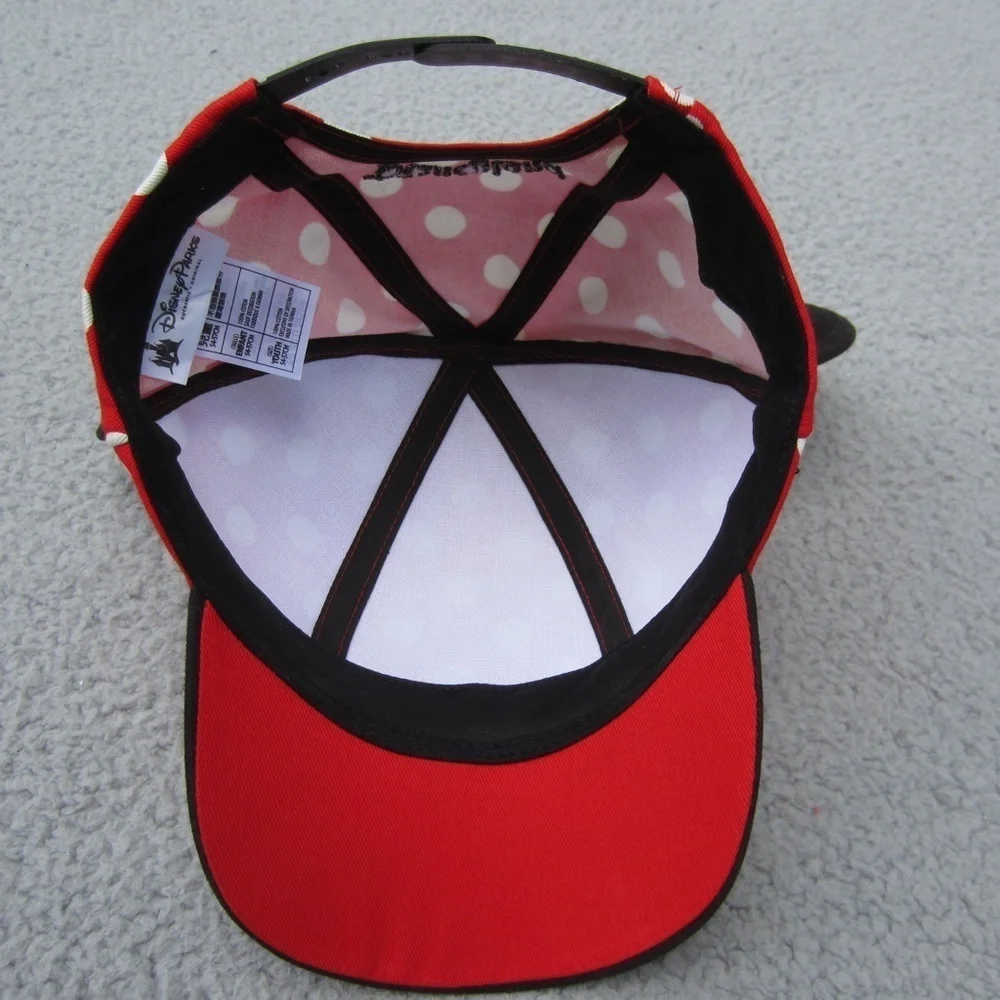 Disney Parks‎ Minnie Mouse Ears Hat Youth Ball cap Bow Polka Dot Vacation